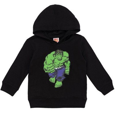 Marvel Avengers Hulk Toddler Boys Fleece Pullover Hoodie Black 5t : Target