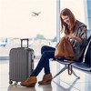 BEAFUP 20"/24"/28" 3 pcs/set in ABS Spinner Wheel Luggage, Carry on Suitcase, with Cup Holder & USB Port - 2 of 4