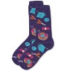 Memoi Knitting Bamboo Blend Crew Socks Blackberry Cordial 9-11 - 3 of 4
