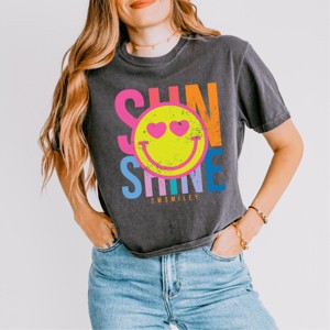 Simply Sage Market S.W.Smiley Sunshine Neon Boxy Crop Top - 1 of 4