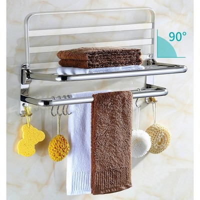 Towel Rack for Bathroom with Towel Bar,16in Bathroom Towel Holder for Bathroom Wall Mounted