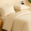 Lincove Luxury Duvet Cover Set - Solid Color - 100% Ultra Soft Cotton Sateen - 4 of 4