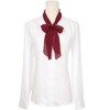 INSPIRE CHIC Women Pleated Pure Chiffon Long Solid Color Semi Sheer Stretchy Neck Scarves 1Pc - 2 of 4