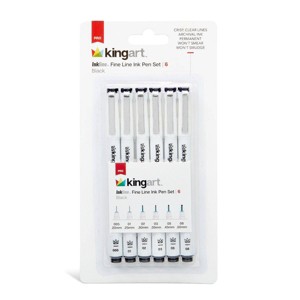 KINGART PRO Inkline Fine Line Pens , 6 pc - 1 of 4