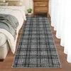 Washable Rug Modern Plaid Rug Non Slip Non Shedding Rug Low Pile Rugs Foldable Indoor Carpet for Living Room Bedroom Study Room Guest Room Playroom - 4 of 4