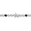 EVERLY JEWELRY | Sterling Silver 1 CT TW Black and White Diamond Bracelet Black Rhodium Plated, 7.25-inch - 4 of 4