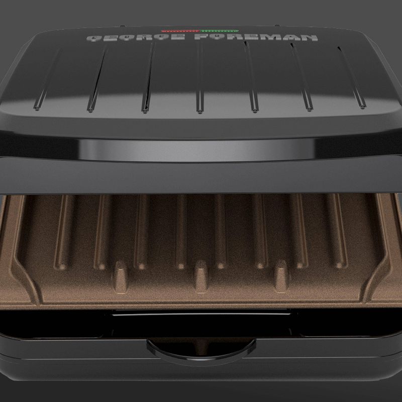 George Foreman 2 Serving Classic Plate Electric Grill &#38; Panini Press - Black - GRS040BZ, 4 of 11