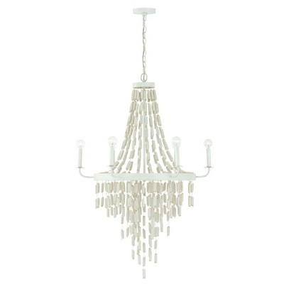 Capital Lighting Carissa 6 - Light Chandelier in  Organic White