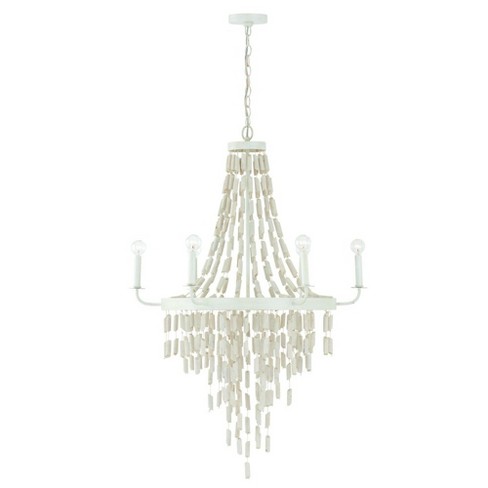 Capital Lighting Carissa 6 - Light Chandelier in  Organic White - image 1 of 4