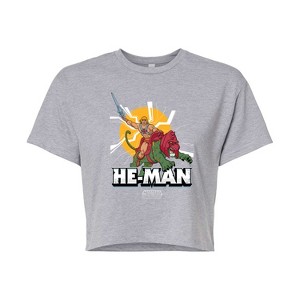 Women's - Masters of the Universe - He-Man Charging Cropped Graphic T-Shirt - 1 of 4