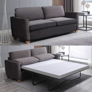 Mjkone Modern Velvet  2-in-1 Pull Out Sleep Sofa Bed - 1 of 4