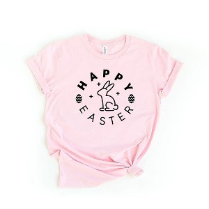 Simply Sage Market Women's Happy Easter Eggs Short Sleeve Graphic Tee - 1 of 3