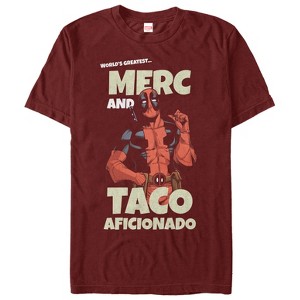 Men's Marvel Deadpool Greatest Taco Aficionado T-Shirt - 1 of 4