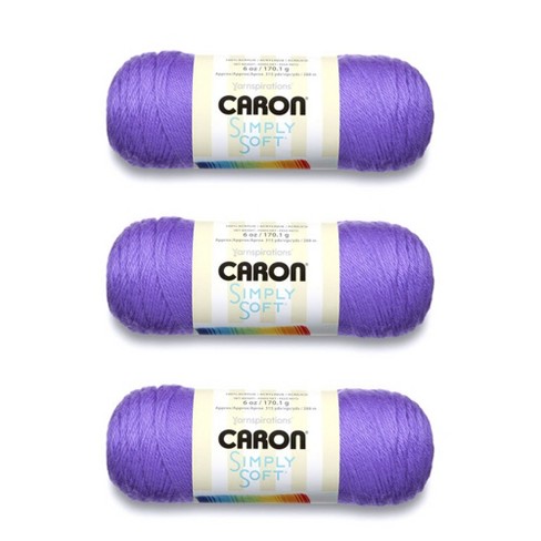 Caron Simply Soft Party Purple Sparkle Yarn - 3 Pack of 85g/3oz - Acrylic -  4 Medium (Worsted) - 164 Yards - Knitting, Crocheting & Crafts