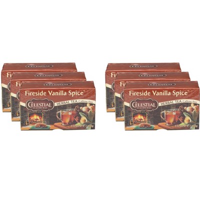 Celestial Seasonings Fireside Vanilla Spice Caffeine Free Herbal Tea - Case of 6 - 20 Bags