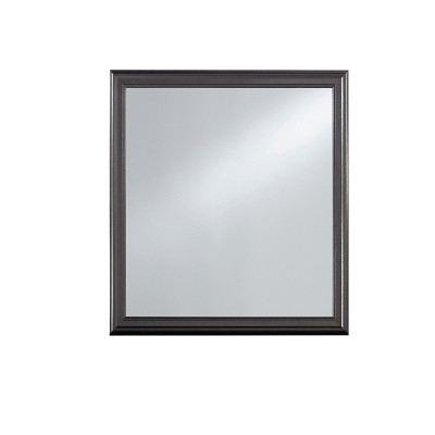 GlasFlength Decorative Wall Mirrors Square Accent Mirror Wall Mirror Polished Mirror Decorative Mirror for Living Room, Gray, 38.19"*0.87"*38.19"