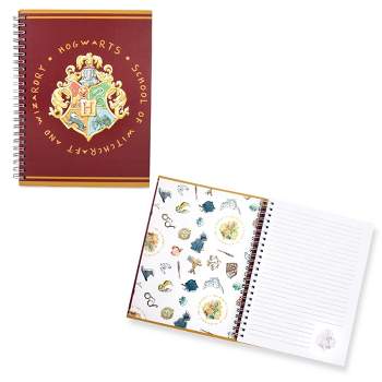 Silver Buffalo Harry Potter Vintage Hogwarts Crest Hardcover Spiral Journal Notebook