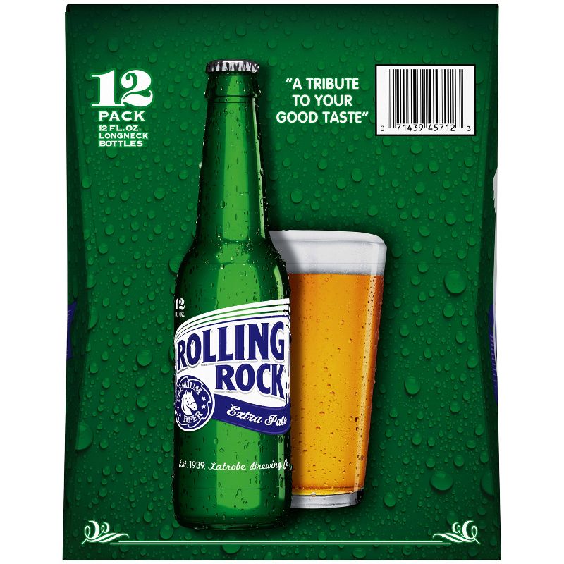 Rolling Rock Extra Pale Beer - 12pk/12 fl oz Bottles, 3 of 10