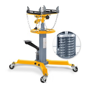Hydraulic Transmission Jack, 1322 LBS Adjustable Telescoping, 33.8"-72.8" High Lift Jacks, Foot Pedal & 360° Swivel Wheels, Double Column - 1 of 4