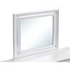 Passion Furniture Verona 38 in. W x 38 in. H Square Wood Frame Pearl White Dresser MIrror - 3 of 4