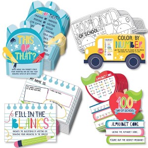 Big Dot of Happiness Happy 100th Day of School - 100 Days Party Games - 10 Cards Each - Gamerific Bundle - 1 of 4