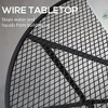 Resenkos Patio Dining Tables,Patio Tables,35" Round Outdoor Patio Bistro Dining Table, Fast Drying Metal Mesh Tabletop, Black - 2 of 4