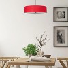 Yosemite Home Decor SH3007-5P-CPRS Lyell Forks Family 5-Light Satin Steel Pendant with Chili Pepper Red Drum Shade, Red, 30 x 30 x 47 - 3 of 4