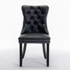 Okak Modern Dining Chairs Set of 2, Comfy Faux Leather Chairs with High-end Tufted, Kitchen Chairs with Solid Wood Legs Nailhead Trim - 3 of 4
