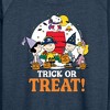 Women's - Peanuts - Trick Or Treat Moonlight Lightweight French Terry Wide Neck Long Sleeve Shirt - 2 of 4