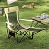 Tangkula Reclining Camping Chair 2 in 1 Potable Folding Chair w/ Removable Footrest 4-Position Adjustable Backrest Cup Holder & Side Pocket Carry Bag - 3 of 4