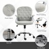 TiramisuBest Gray Teddy Fleece Home Office Chair, Button Tufted, Adjustable, Swivel, Tilt, 264 lbs Max Load - 4 of 4