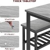 Dining Table and Chairs Set of 4, Kitchen Table and 2 Chairs with Bench - 4 of 4