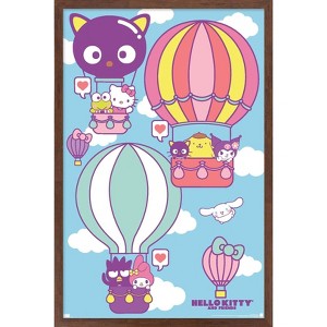 Trends International Hello Kitty and Friends: 22 Seize The Moment - Hot Air Balloons Framed Wall Poster Prints - 1 of 4