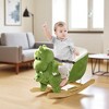 Mshliw Plush Baby Dinosaur Rocking Horse Ride-On Toy with 32 Songs, Safety Belt, Hand Puppet, Footrest, Soft Seat for 18–36 Months, Halloween gift - 2 of 4