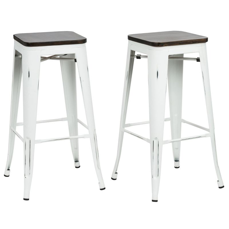 Set of 2 30" Emil Square Counter Height Barstools - Carolina Chair & Table, 1 of 5