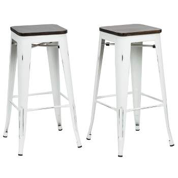 Set of 2 30" Emil Square Counter Height Barstools - Carolina Chair & Table