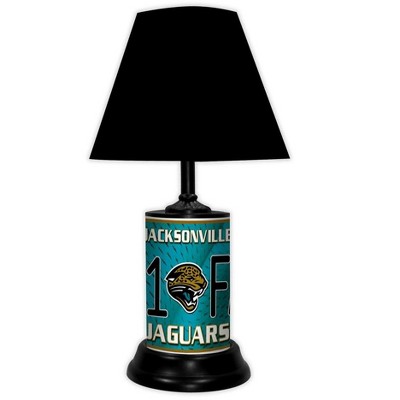 NFL 18-inch Desk/Table Lamp with Shade, #1 Fan with Team Logo, Jacksonville Jaguars