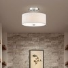 Livex Lighting Meridian 2 - Light Semi-Flush Mount in  Brushed Nickel - 4 of 4