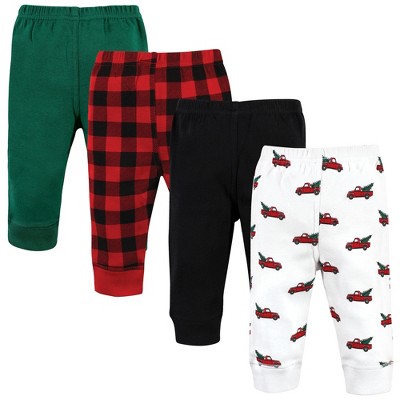 Hudson Baby Unisex Baby Cotton Pants, Christmas Tree Truck, 3-6 Months