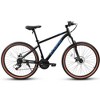 Mountain Bike 24 Inch Wheels, 21-Speed Mens Womens Trail Commuter City, High Carbon steel Frame Disc Brakes Thumb Shifter Front Fork Bicycles - 3 of 4