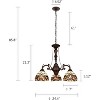 Chloe Lighting Serenity Victorian-Style 3-Light Dark Bronze Finish Mini Chandelier 24" Wide - 4 of 4