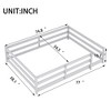 CAVINAS Kids Toddler Bed with Fence,Twin/Full Size Floor Bed,No Box Spring Needed,Montessori Bed for Bedroom - 3 of 4