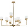 Progress Lighting Pinellas 8-Light Chandelier Softgold Finish Opal Glass Shades - 3 of 3