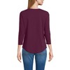 Lands' End Women's 3/4 Sleeve Lightweight Jersey U-Neck Tunic - 2 of 3