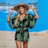 Women's Tropical Leaf Print Beach Romper - Cupshe - 2 of 4