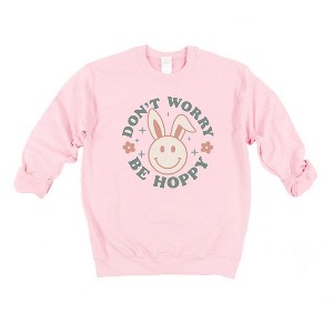 Simply Sage Market Women's Graphic Sweatshirt Be Hoppy Smiley Face - 1 of 3