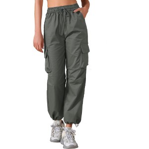 INSPIRE CHIC Women's Y2K Streetwear High Waisted Pockets Casual Long Cargo Pants - 1 of 4