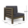 NicBex Modular Sectional Sofa Set, Outdoor Patio Sofa Set, 2-Piece Loveseat with Square Coffee Table, Acacia Wood Outdoor Couch Set - 3 of 4