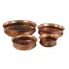 Set of 4 Traditional Flared Iron Planters Copper - Olivia & May: Indoor/Outdoor, No Drainage Holes, Freestanding - 3 of 4