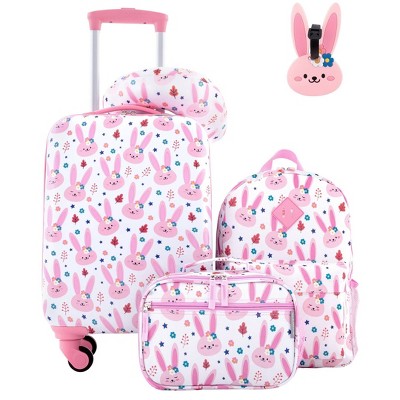 Travelers Club Kids' 5pc Hardside Checked Spinner Luggage Set - Bunny :  Target